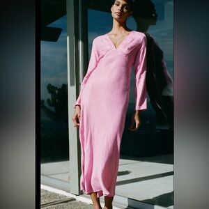 Zara Jacquard Midi Dress